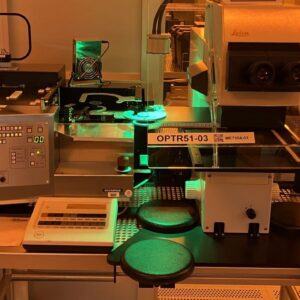 Leica INM200 Wafer Inspection Microscope with Olympus AL110-LMB 86 Handler